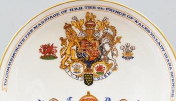 Aynsley Prince of Wales family tree porcelán tálka. Matricás, jelzett, hibátlan 15 cm