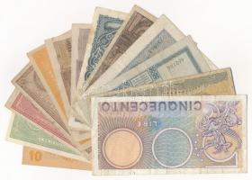 Olaszország 1914-1976. 10c-500L (13xklf), közte 1925. 5L "Maltese-Rosi Bernardini" T:II-II...