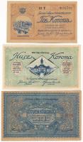 Szeged 1918. 50K "II. kiadás" + 1919. 10K "19 T 02792" + 1919. 20K "U 20 02...