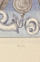 Molnár István (1947 - ) Nagypapa fája. Rézkarc, papír. Jelzett. 26x19 cm