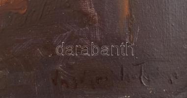 Vasvári Wertheimer Sándor (?-?): Tűz körül. Olaj, karton, kissé sérült (festéklepergésekkel). 40x50c...