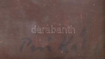 Piri Kálmán (1908-1983): Csendélet. Olaj, farost, jelzett, hátoldalán Képcsarnok Vállalat cimkéivel....