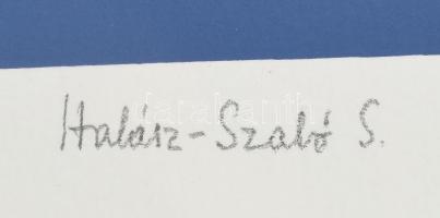 Halász Szabó Sándor (1920-1997): Hullámzó formák. Szitanyomat, papír, jelzett, számozott (7/30), 42x...