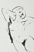 Gyémánt László (1935-): Akt. Szitanyomat, papír, jelzett, művészpéldány E.A. jelzéssel, lapméret: 65...