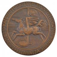1975. Katonai Főiskolák VI. Fesztiválja - Szolnok 1975 bronz plakett (110mm) T:1-,2