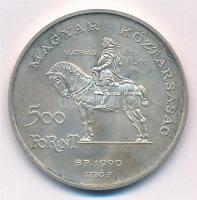 1990. 500Ft Ag "Mátyás király / Beatrix" T:BU patina
Adamo EM113