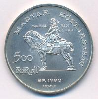 1990. 500Ft Ag "Mátyás király / Beatrix" T:BU patina
Adamo EM113