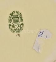 Zsolnay buzavirág mintás porcelán hamutál. Kézzel festett, jelzett, mázrepedésekkel d: 12 cm