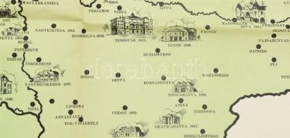 cca 1928 Mit vesztett a magyar színészet Trianon által? Rajzolta: Abonyi Zoltán. Az adatokat Erődi J...