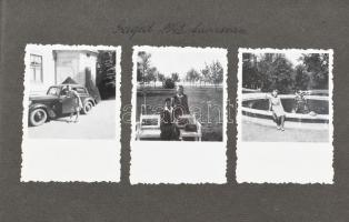 1941-1942 Polónyi Éva fényképalbuma családi életképekkel, 91 db fotó