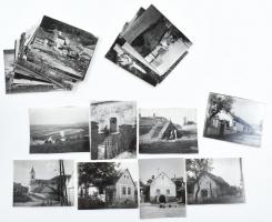 cca 1960 Balatoni településekről Arács, Alsóörs, stb készült kb 50 db fotó 6x9 cm