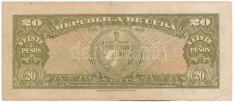 Kuba 1949. 20P T:III
Cuba 1949. 20 Pesos C:F
Krause P#80a