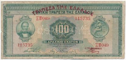 Görögország 1927. 100D T:III- Greece 1927. 100 Drachmai C:VG Krause P#91