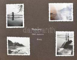 1934-1944 Fényképalbum 110 db feliratozott fényképpel, Csepel, Soroksár, Taksony, Ráckeve, Dunaharas...