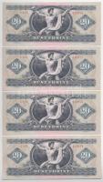 1975. 20Ft (4x) sorszámkövetők "C 105 016976 - C 105 016979" T:I Adamo F16