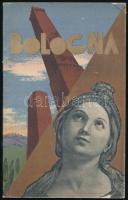1936 Bologna, német nyelvű fekete-fehér fotókkal illusztrált utazási prospektus. Milano-Roma, 1936, Direzione Generale Per Il Turismo, 16 sztl. lev.