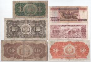 Bolívia 1911-1984. 1B-100.000B (6xklf) T:II-III- folt, szakadás, anyaghiány
Bolivia 1911-1984. 1 Bo...