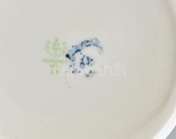 Hollóházi Szent István kódexlapon söröskorsó. Kézzel festett, jelzett, kopásokkal. 12 cm