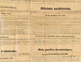 1914. december, többnyelvű bevonulási hirdetmény