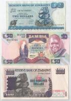 7xklf Afrikai bankjegy tétel, közte Guinea, Mozambik, Zambia, Zaire, Zimbabwe T:I--III szakadás, folt 7xdiff African banknote lot, in it Guinea, Mozambique, Zambia, Zaire, Zimbabwe C:AU-F tears, spot