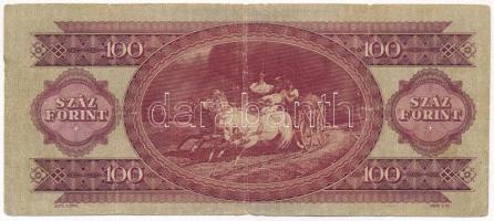 1947. 100Ft "B 302 024792" T:III,III- foltok Adamo F27