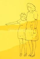 Fehér László (1953-): Hídnál, 2020. Szitanyomat, papír, jelzett, művészpéldány E.A. X./X. számozássa...