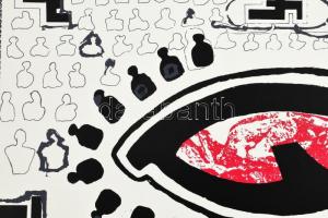 Bogdándy Zoltán Szultán (1953-): A csürhe művészete, 1987. Szitanyomat, papír, jelzett, számozott: I...