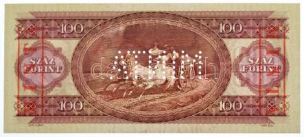 1993. 100Ft piros "MINTA" felülnyomással és perforációval, "B 001 000081" sorszá...