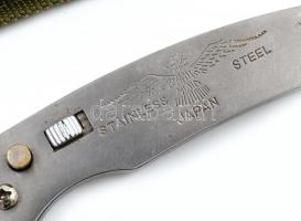 Rugós japán vadászkés, tokkal 24 cm