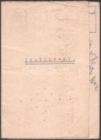 1945 Werb János szakszvezető gépelt zsoldkönyve, 1945. jan. 30.-tól április 30.-ig., valamint szakas...