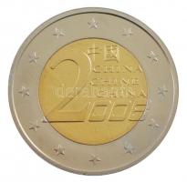 Kína 2008. "Olimpiai fáklya" kétoldalas emlékérem (35mm) T:1 (eredetileg PP)
China 2008. ...