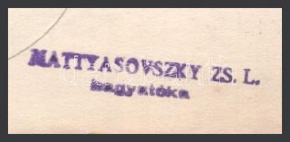 Mattyasovszky-Zsolnay László (1885-1935), kétoldalas mű: Ülő női akt. Ceruza, papír. Mindkét oldalon...