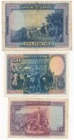 Spanyolország 1928. 25P + 50P + 100P T:III közte folt, kis szakadás
Spain 1928. 25 Pesetas + 50 Pes...