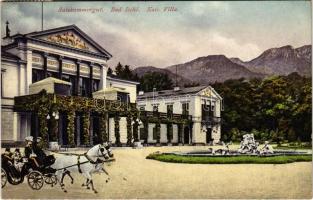 1914 Bad Ischl (Salzkammergut), Kais. Villa / Franz Joseph in horse chariot