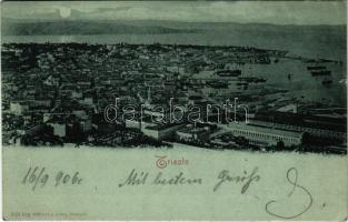 1906 Trieste, Trieszt; night (tiny tear)