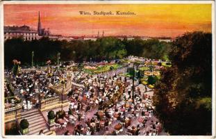1917 Wien, Vienna, Bécs; Stadtpark, Kursalon, Kaffee Restaurant Hans Hübner. Nachbargauers Kunst-Karte Nr. 28. (EK)
