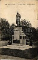 1914 Wiener Neustadt, Bécsújhely; Kaiser Franz Josef Denkmal / statue