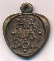 DN "Szentendre - Hálapénz / Hálából" kétoldalas, öntött bronz medál, füllel (27x23mm) T:1-