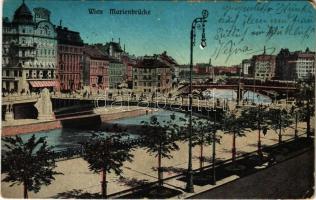 1909 Wien, Vienna, Bécs; Marienbrücke / bridge (EK)