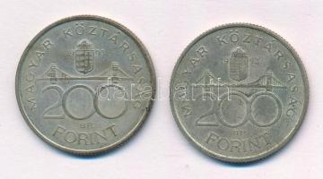 1993. 200Ft Ag "MNB" (2x) T:2 patina
Adamo F13