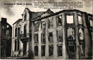 1914 Battice, Batice; Ausgebrannte Häuser / WWI destroyed houses, H. Chandelle Hotel (Rb)