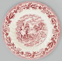 Myotts Country Life vadászjelenetes porcelán tál, levonóképes, jelzett, kis kopásnyomokkal, d: 20 cm