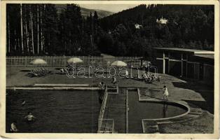 Bártfafürdő, Bardejovské Kúpele, Bardiov, Bardejov; strand. M. Slamovits / swimming pool, beach, spa