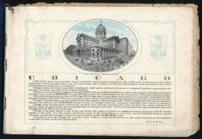 cca 1920 Souvenir of Chicago képes füzet, sérült, elváló címlappal