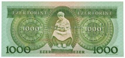 1983. november 10. 1000Ft "C 79430328" sorszámmal, nyomdai papírráncokkal T:I / Hungary No...