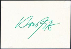 Koós János (1937-2019) énekes autográf aláírása őt ábrázoló fotón, 14,5x10 cm