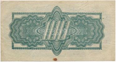 Csehszlovákia 1944. 100K T:III fo. Czechoslovakia 1944. 100 Korun C:F spotted Krause P#48