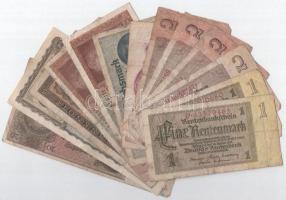 1929-1944. 13db vegyes osztrák és német bankjegy, közte Német Harmadik Birodalom 1939. 20M T:III,III- 1929-1944. 13pcs of mixed Austrian and German banknotes, with German Third Reich 1939. 20 Mark C:F,VG