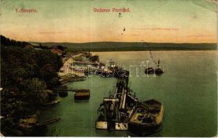1914 Turnu Severin, Szörényvár; Vederea Portului / port (fa)