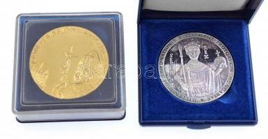 Bozó Gyula (1913-2004) 2000. "Szent István koronázásának 1000. évfordulója" kétoldalas fém...